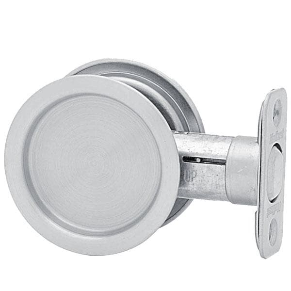Kwikset: Round Pocket Door Lock / Passage / Satin Chrom